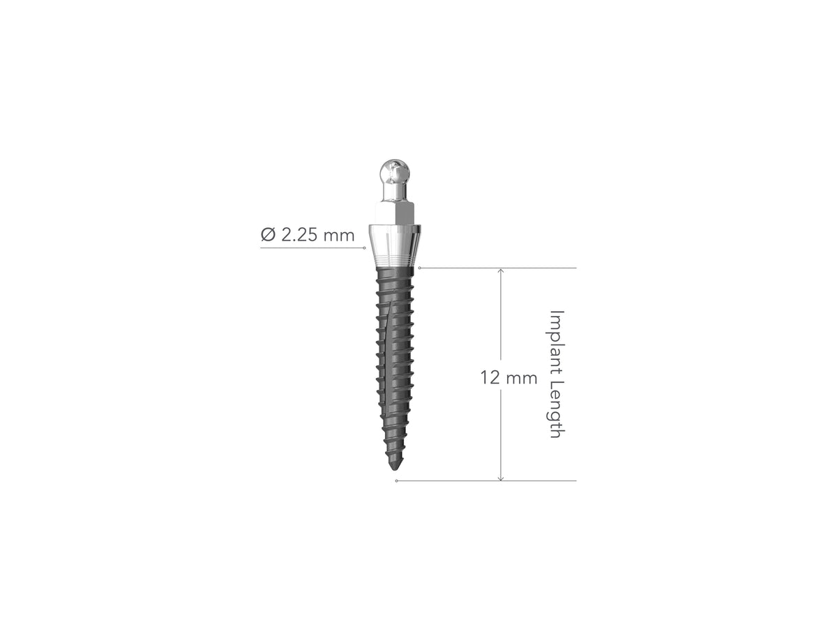 IMTEC MDI 2.25 x 12 mm Collared Implant