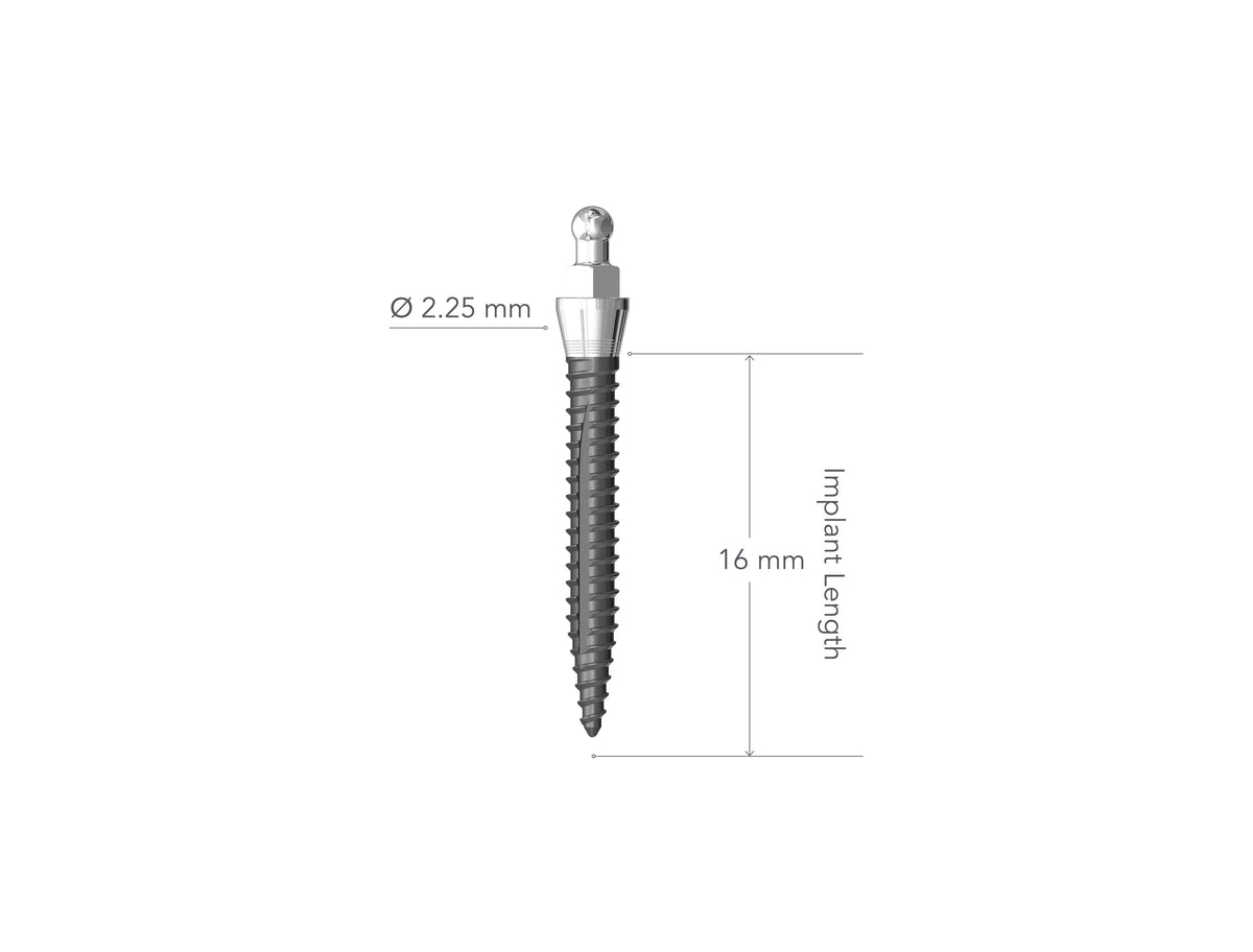 IMTEC MDI 2.25 x 16 mm Collared Implant