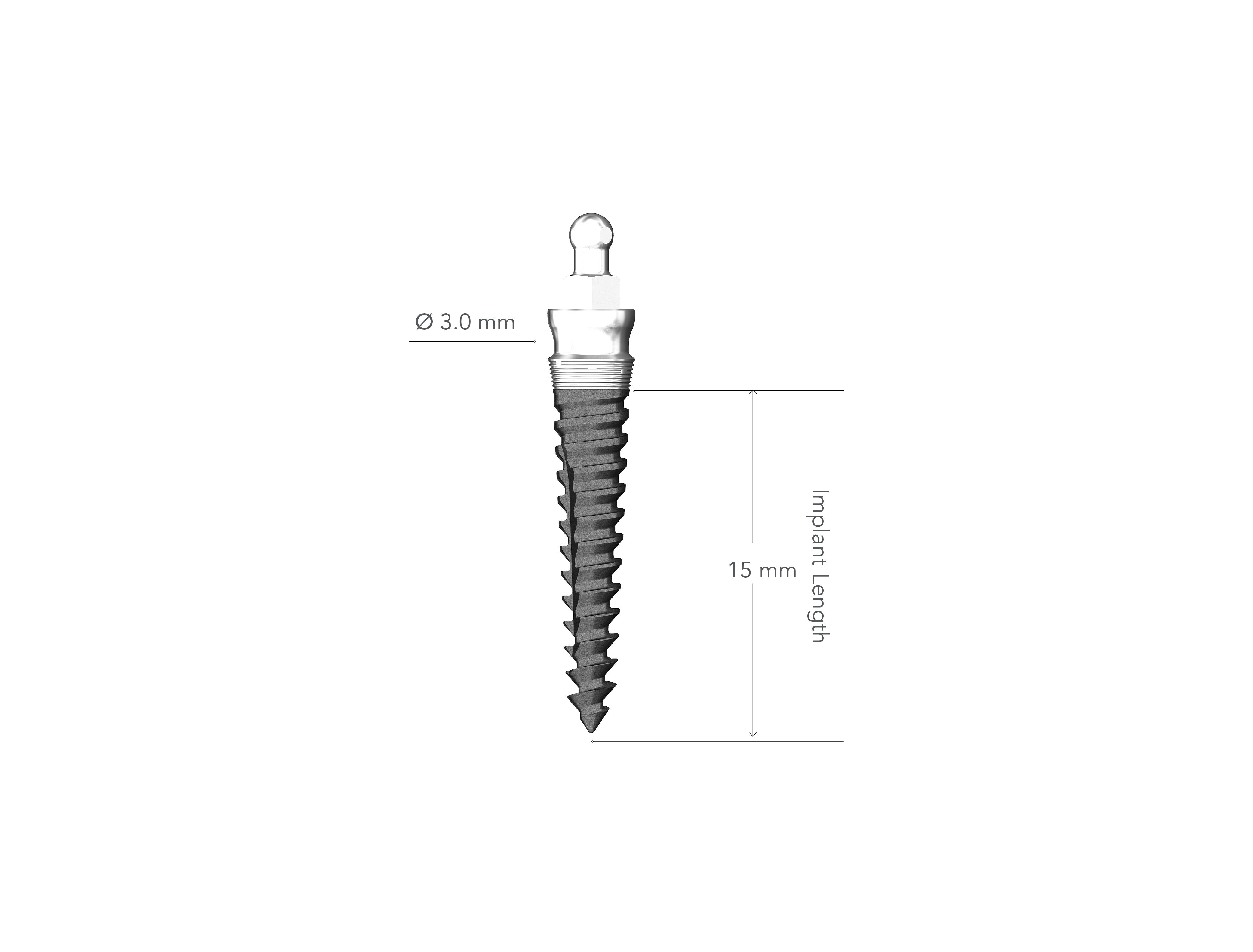 Lew MDI 3.0 x 15 mm Collared Implant