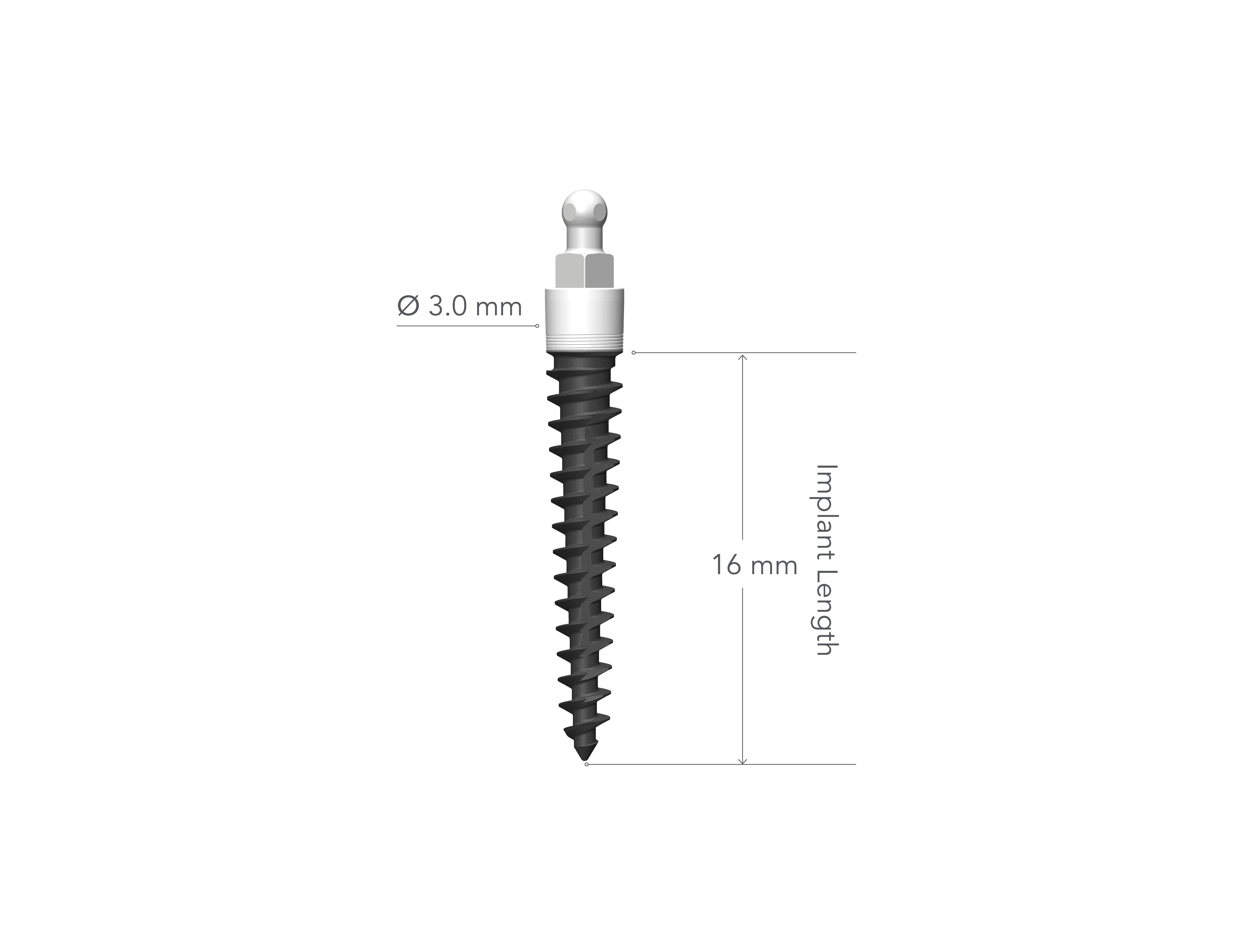 IMTEC MAXX 3.0 x 16 mm Implant
