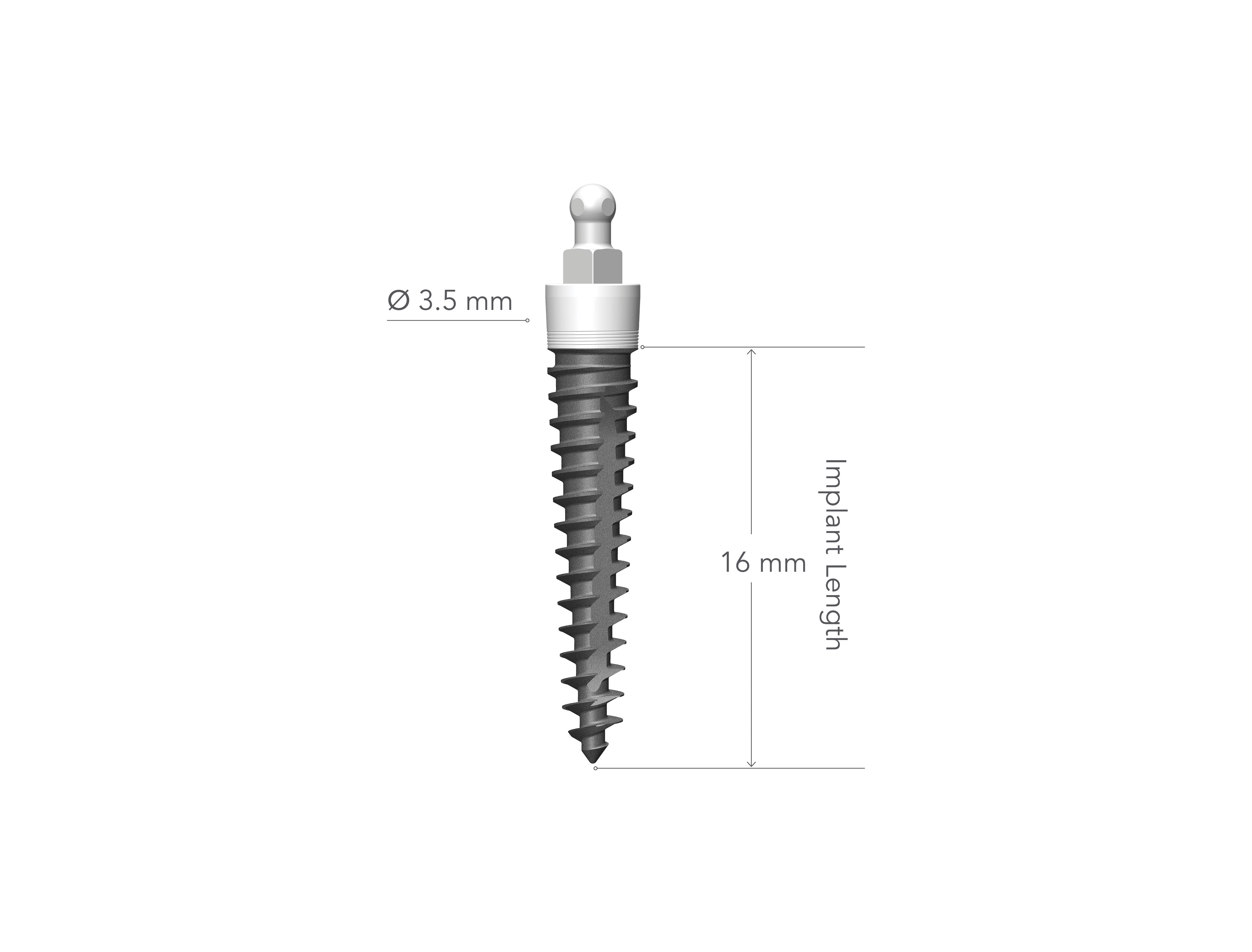IMTEC MAXX 3.5 x 16 mm Implant
