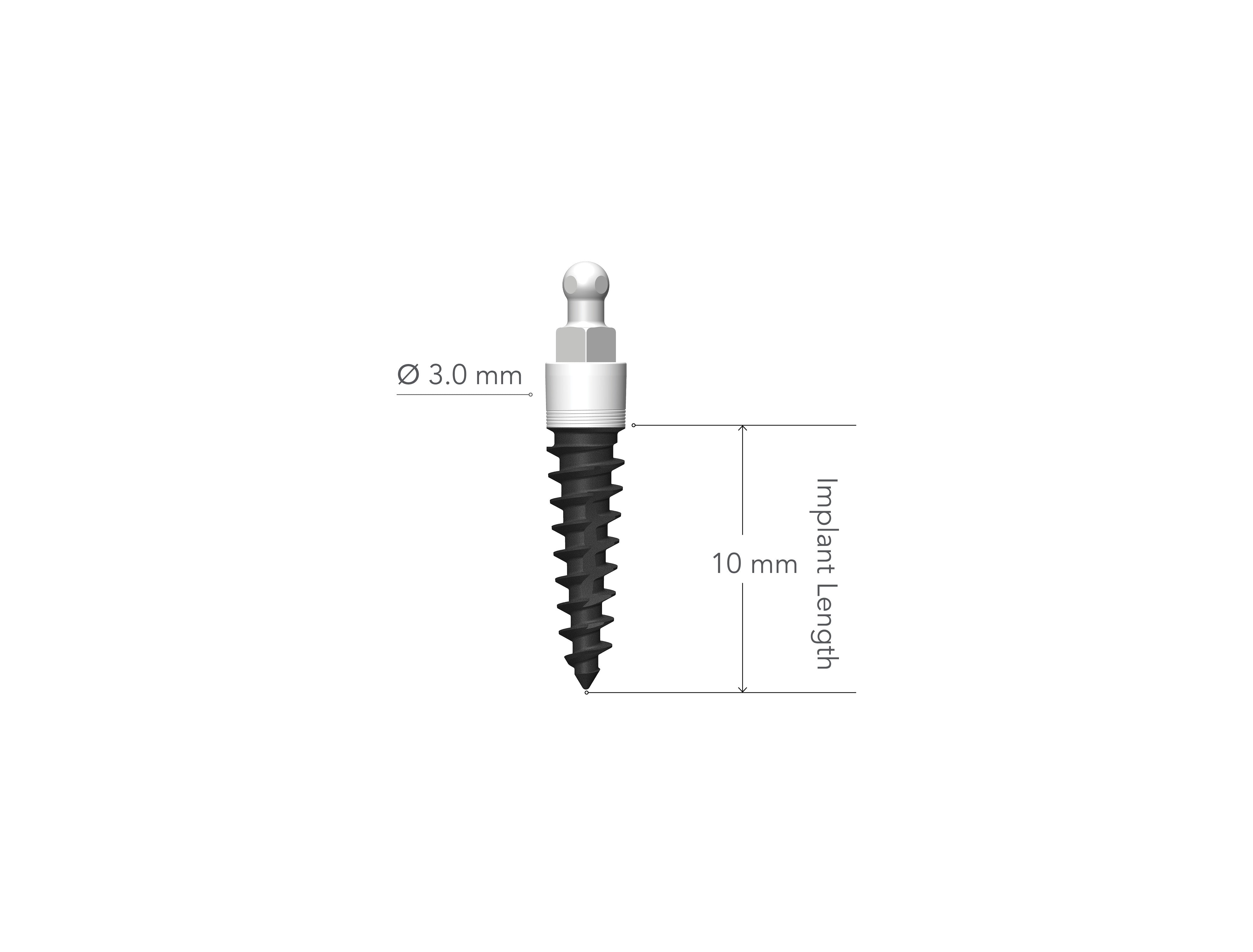 IMTEC MAXX 3.0 x 10 mm Implant