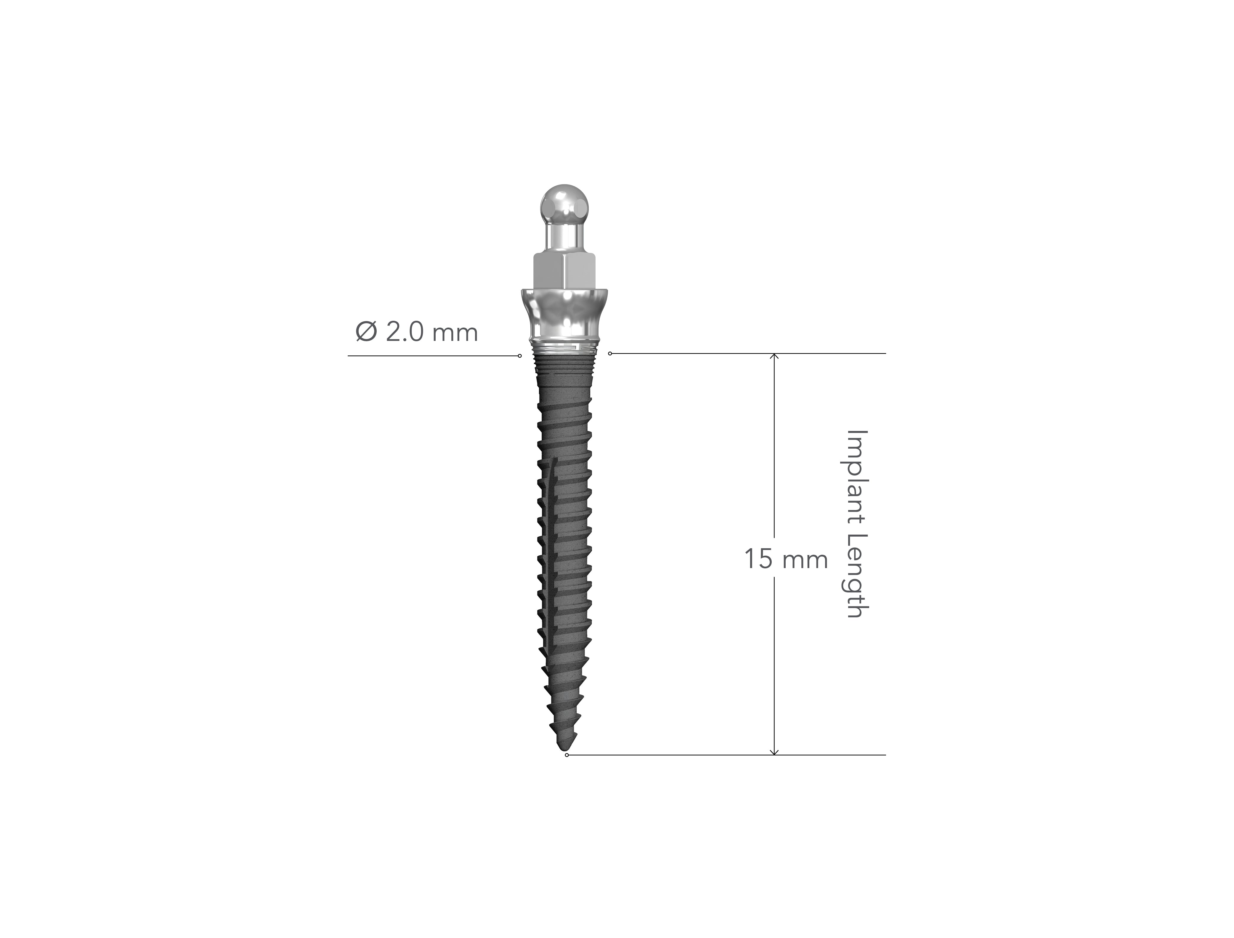 Lew MDI 2.0 x 15 mm Collared Implant