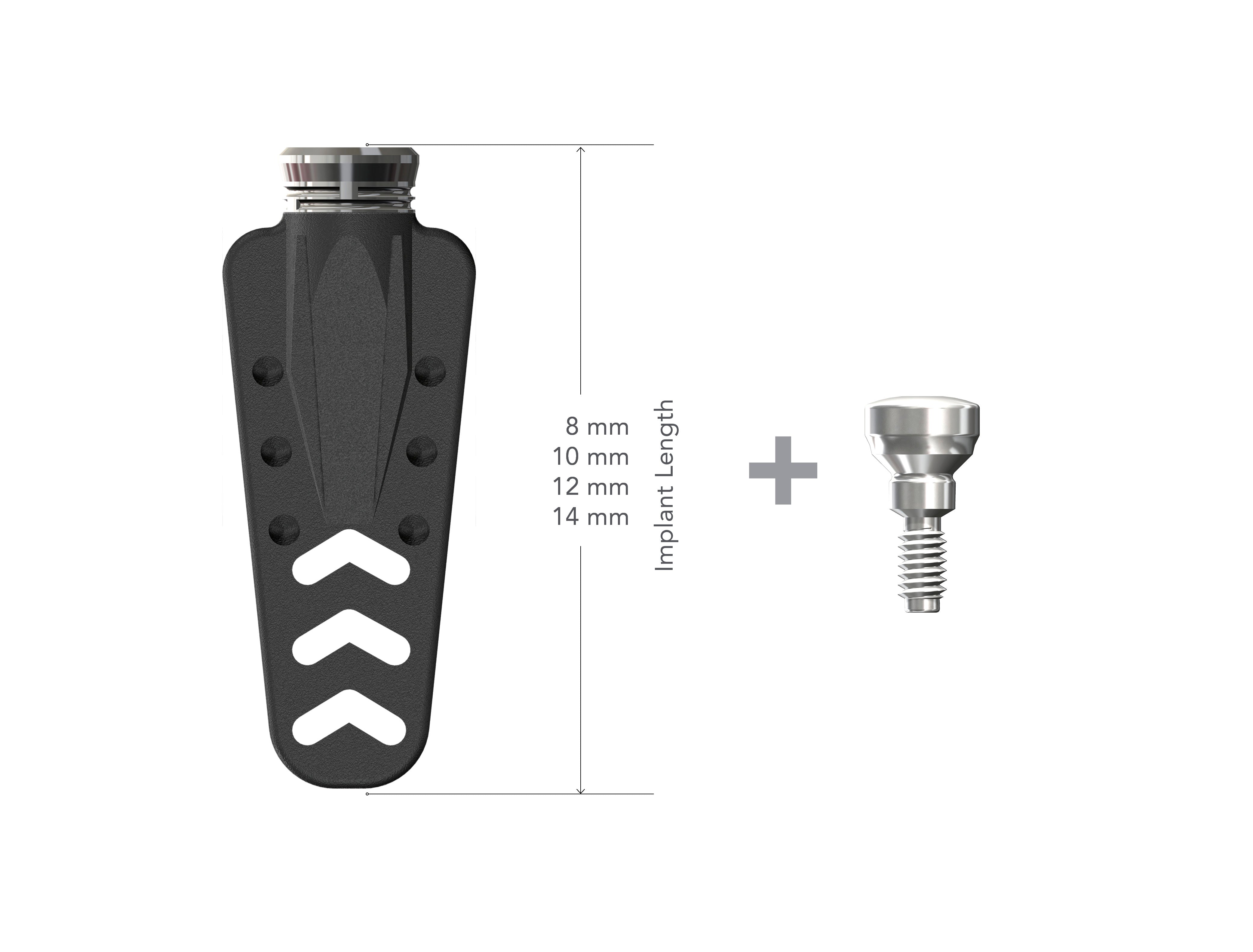 14mm Startanius Narrow Ridge Implant - Universal with XP4320 Healing Abutment
