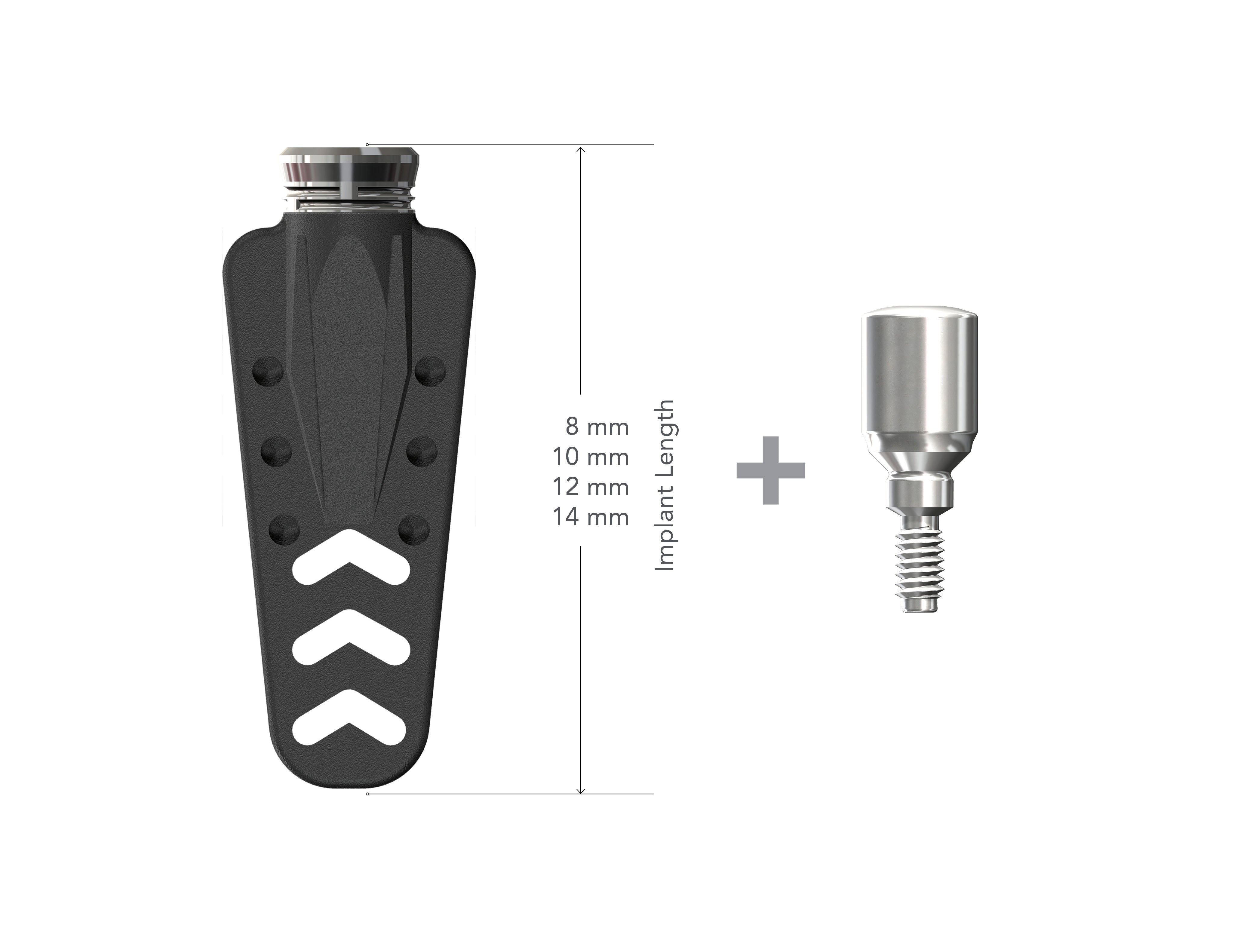 10mm Startanius Narrow Ridge Implant - Universal with XP4350 Healing Abutment