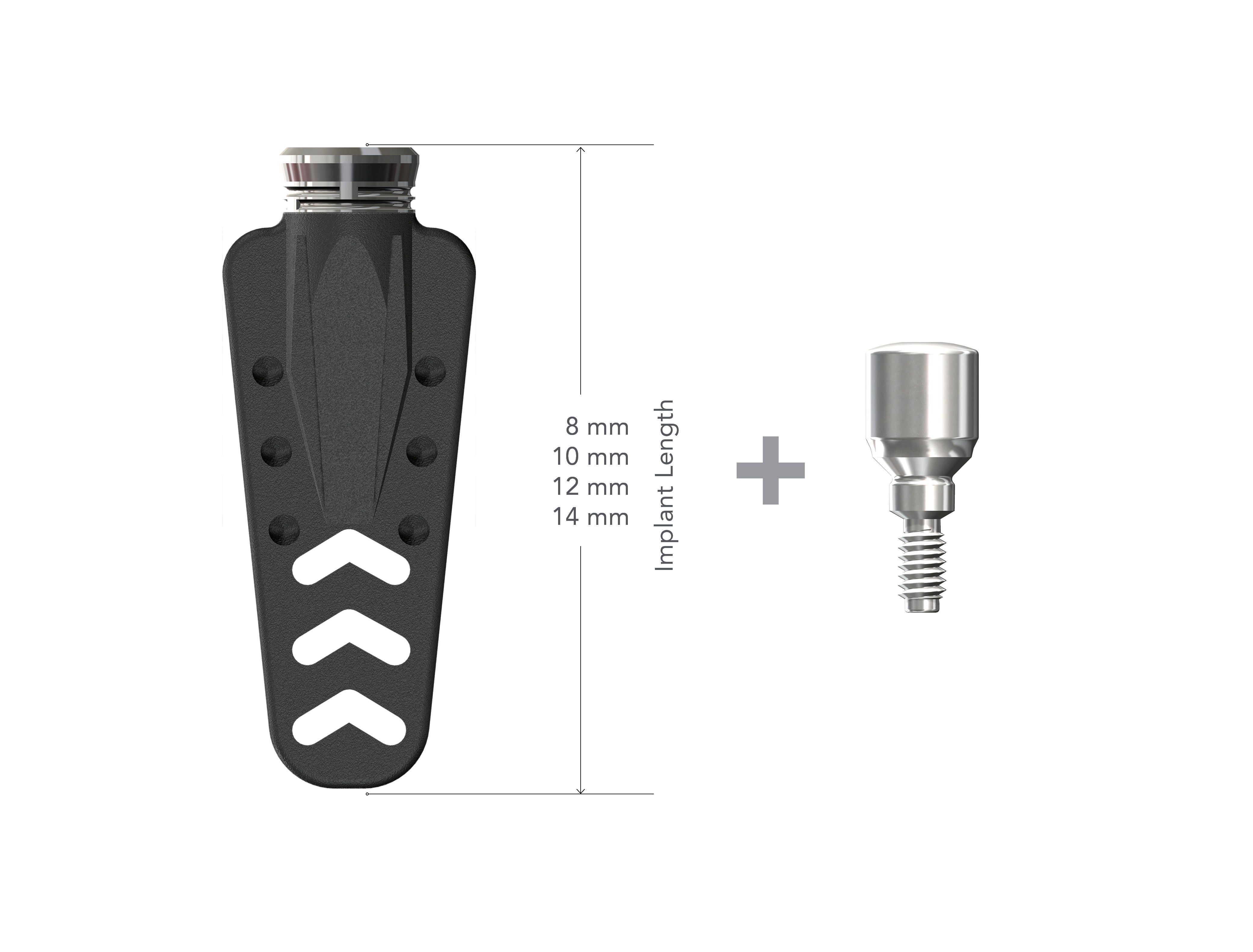 12mm Startanius Narrow Ridge Implant - Universal with XP4340 Healing Abutment