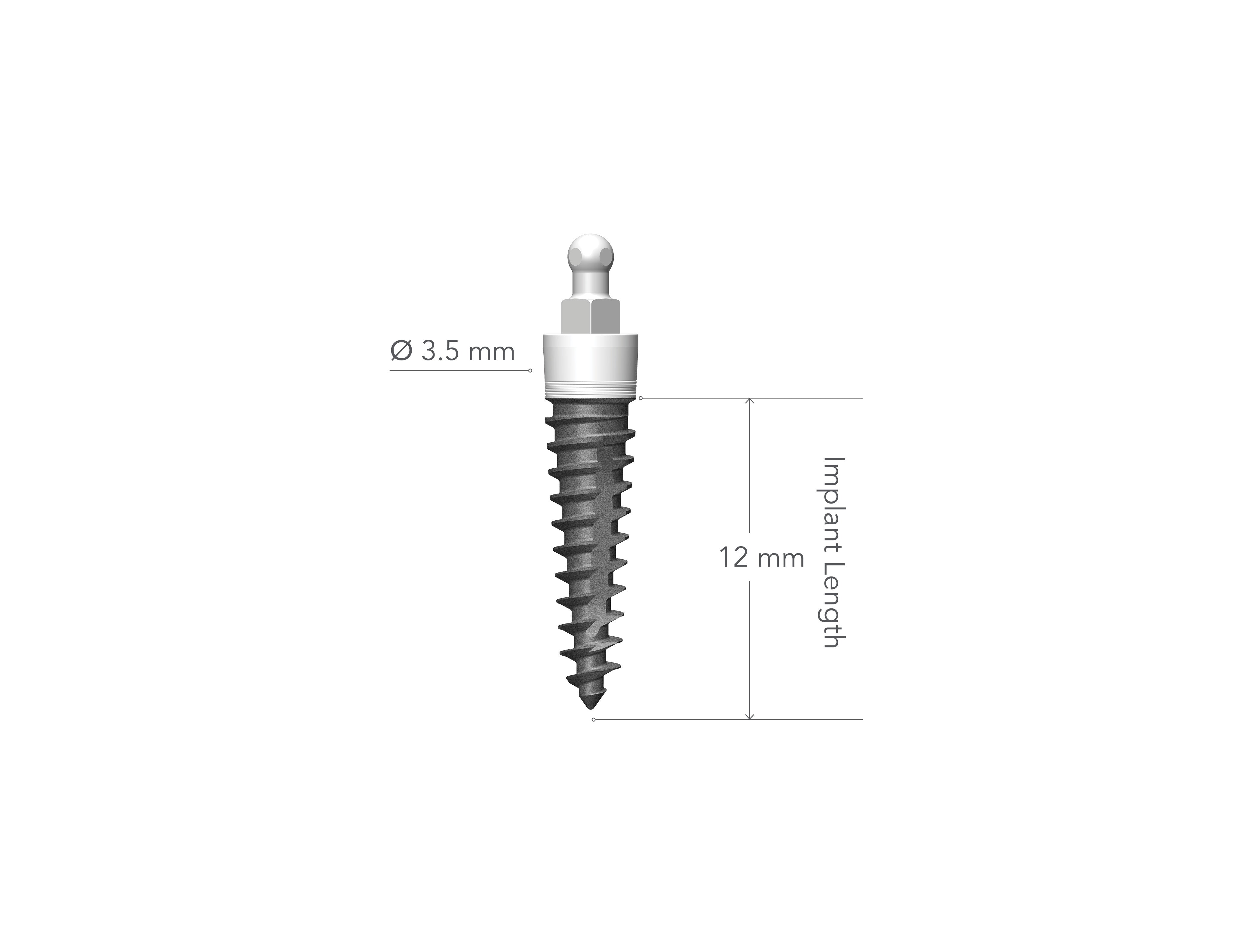 IMTEC MAXX 3.5 x 12 mm Implant