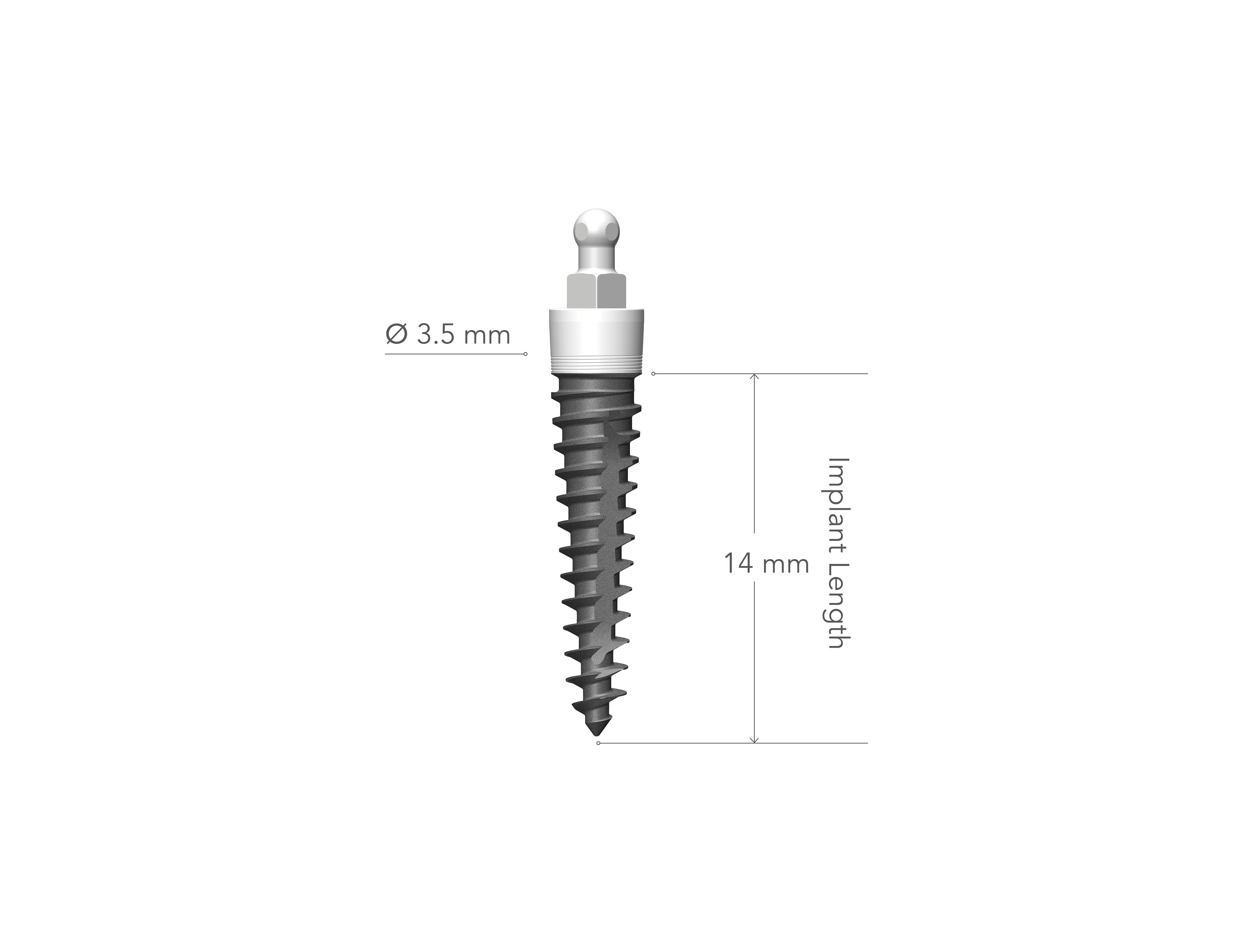 IMTEC MAXX 3.5 x 14 mm Implant