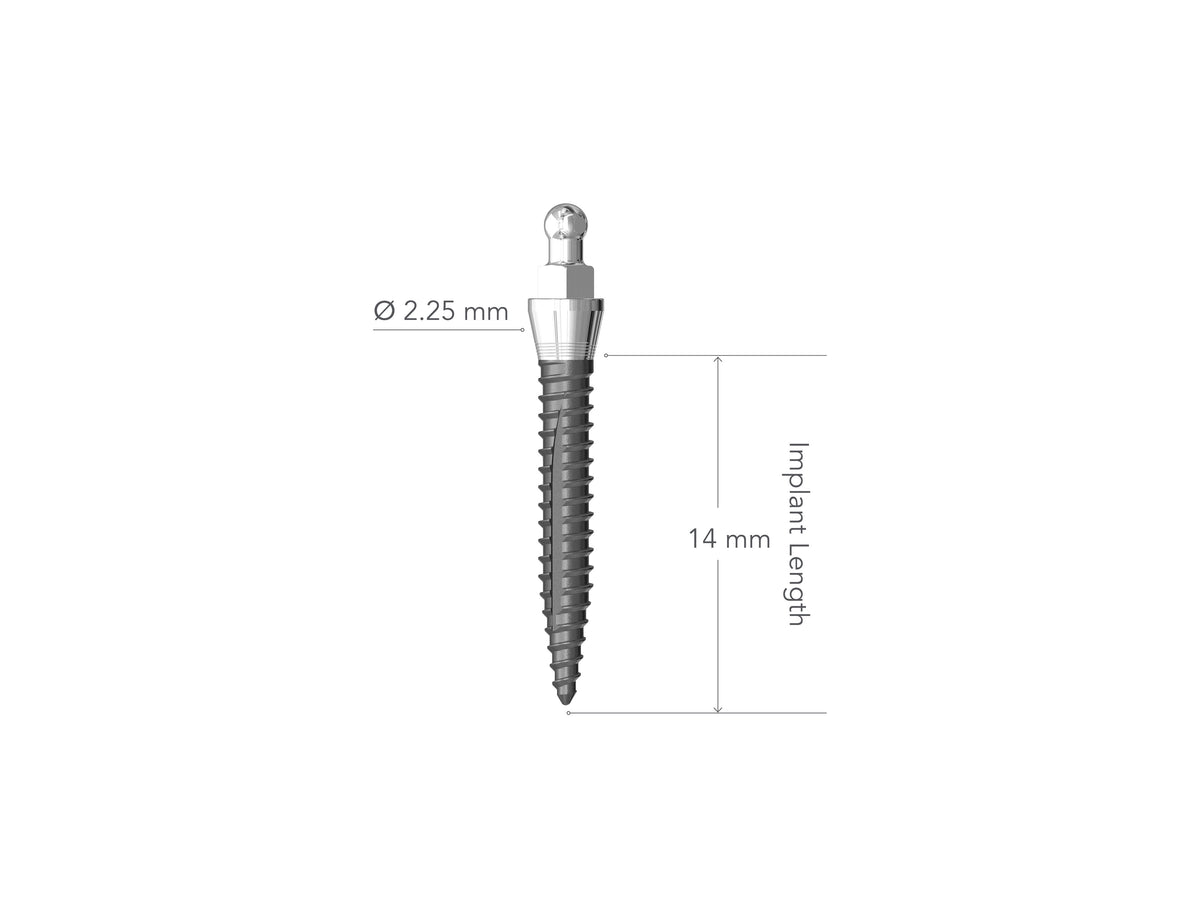 IMTEC MDI 2.25 x 14 mm Collared Implant