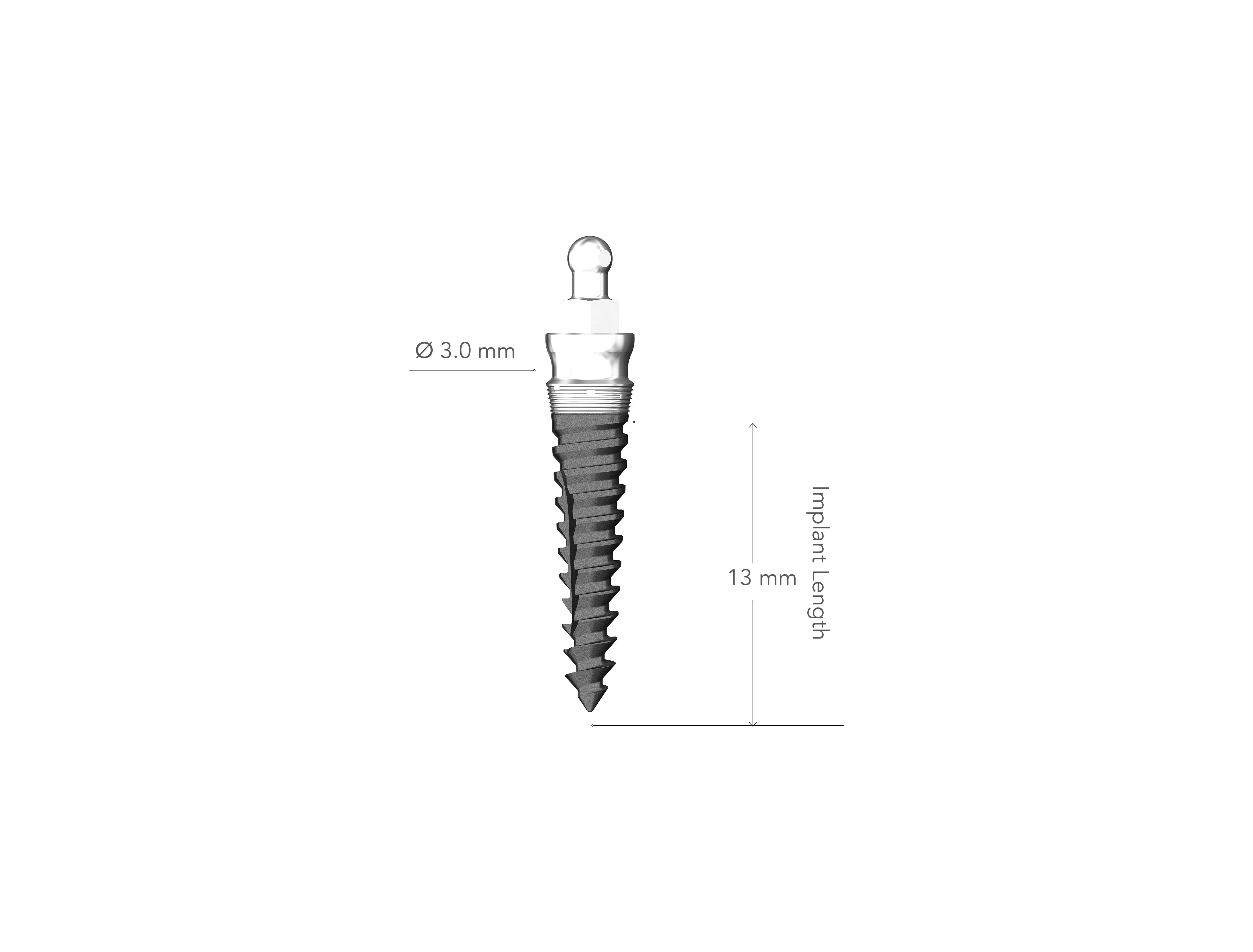 Lew MDI 3.0 x 13 mm Collared Implant