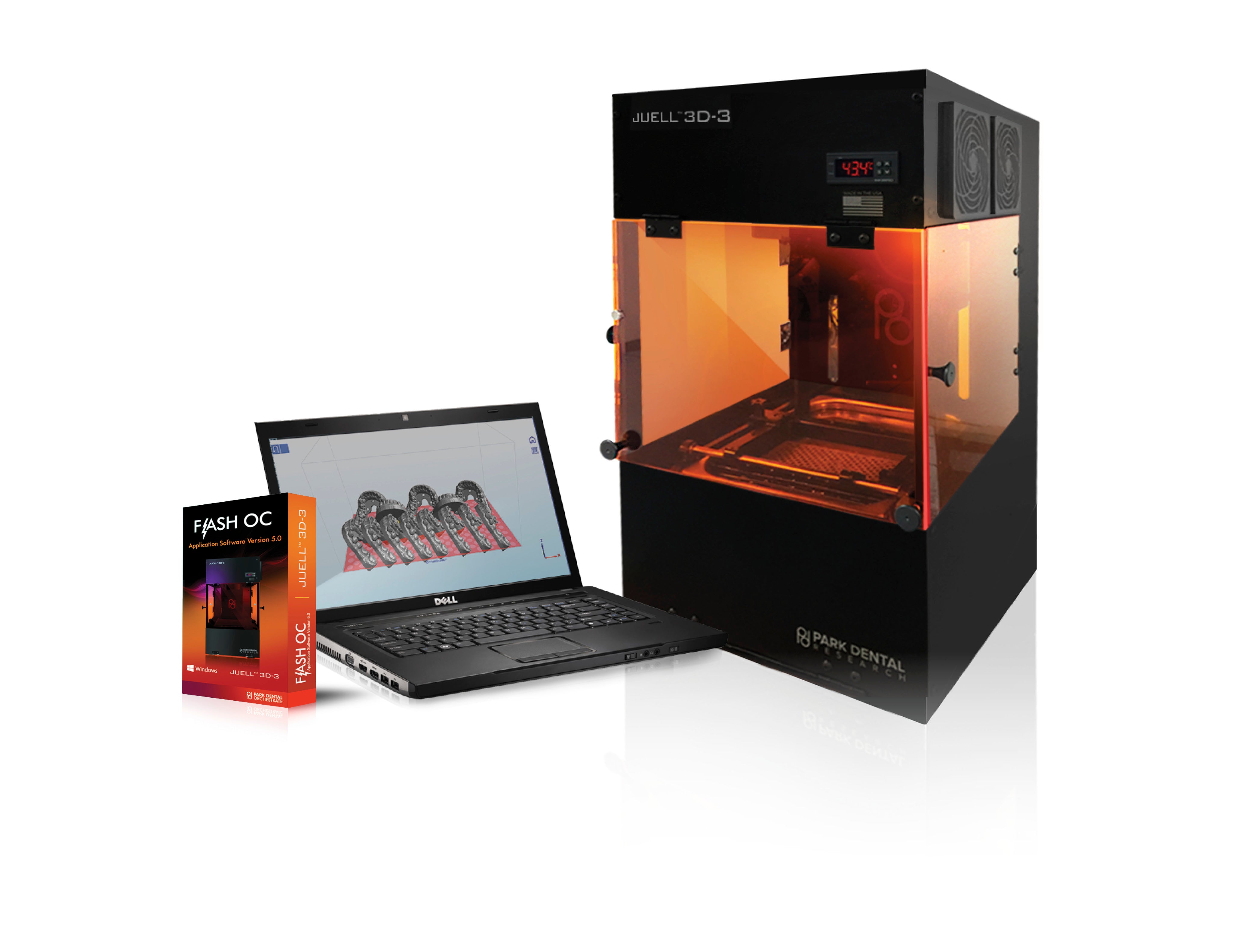 JUELL 3D-3 Production Printer + Laptop