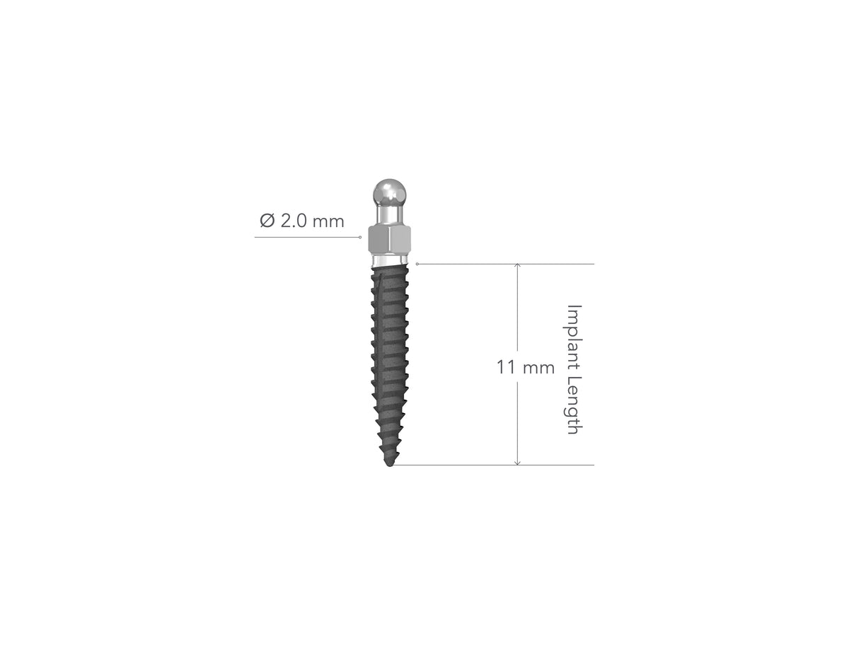 Lew MDI 2.0 x 11mm Non-Collared Implant