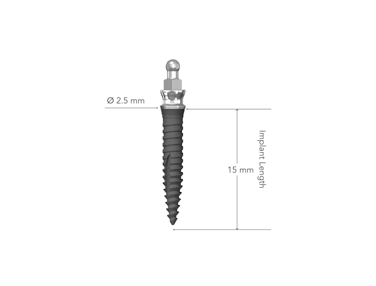 Lew MDI 2.5 x 15 mm Collared Implant