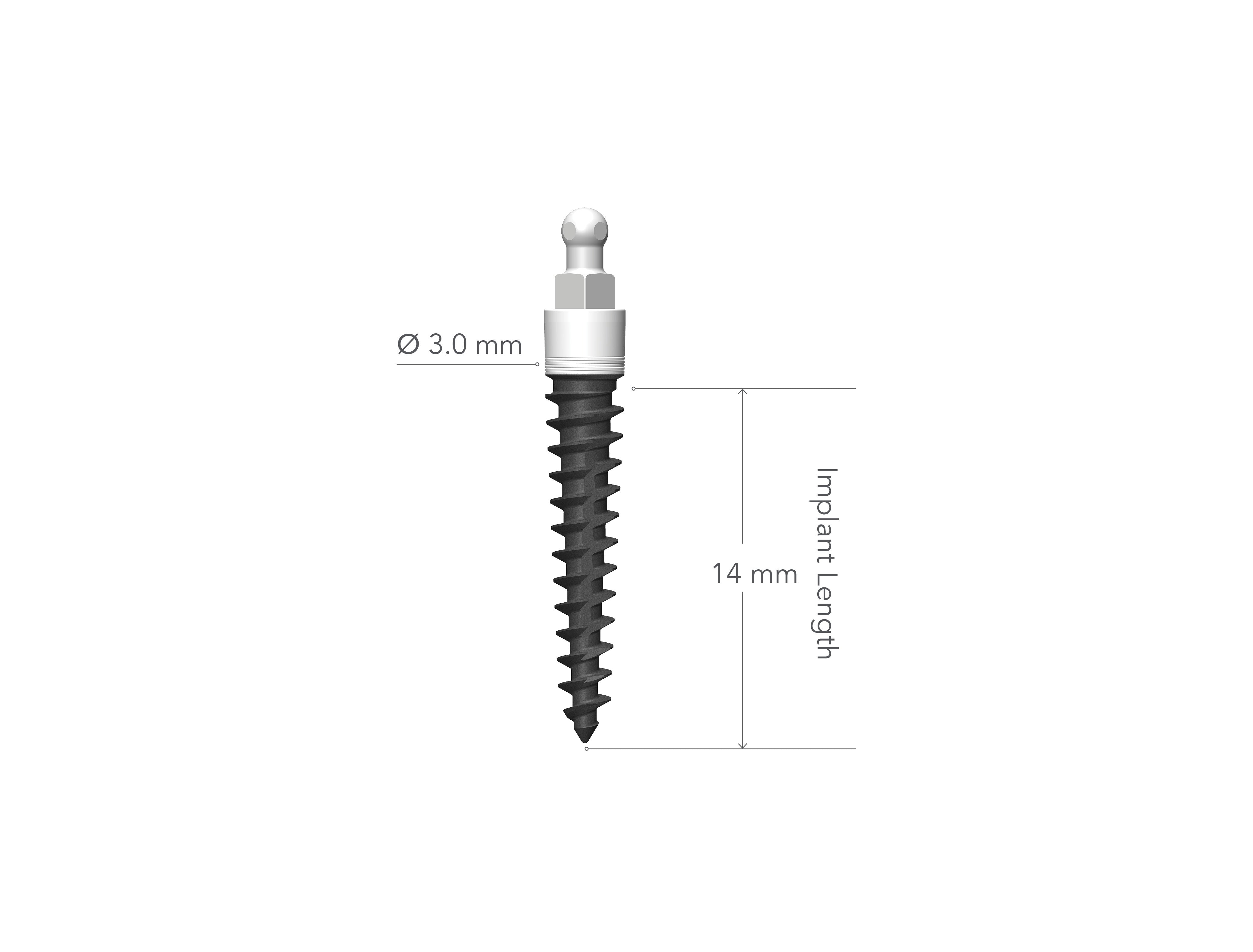 IMTEC MAXX 3.0 x 14 mm Implant