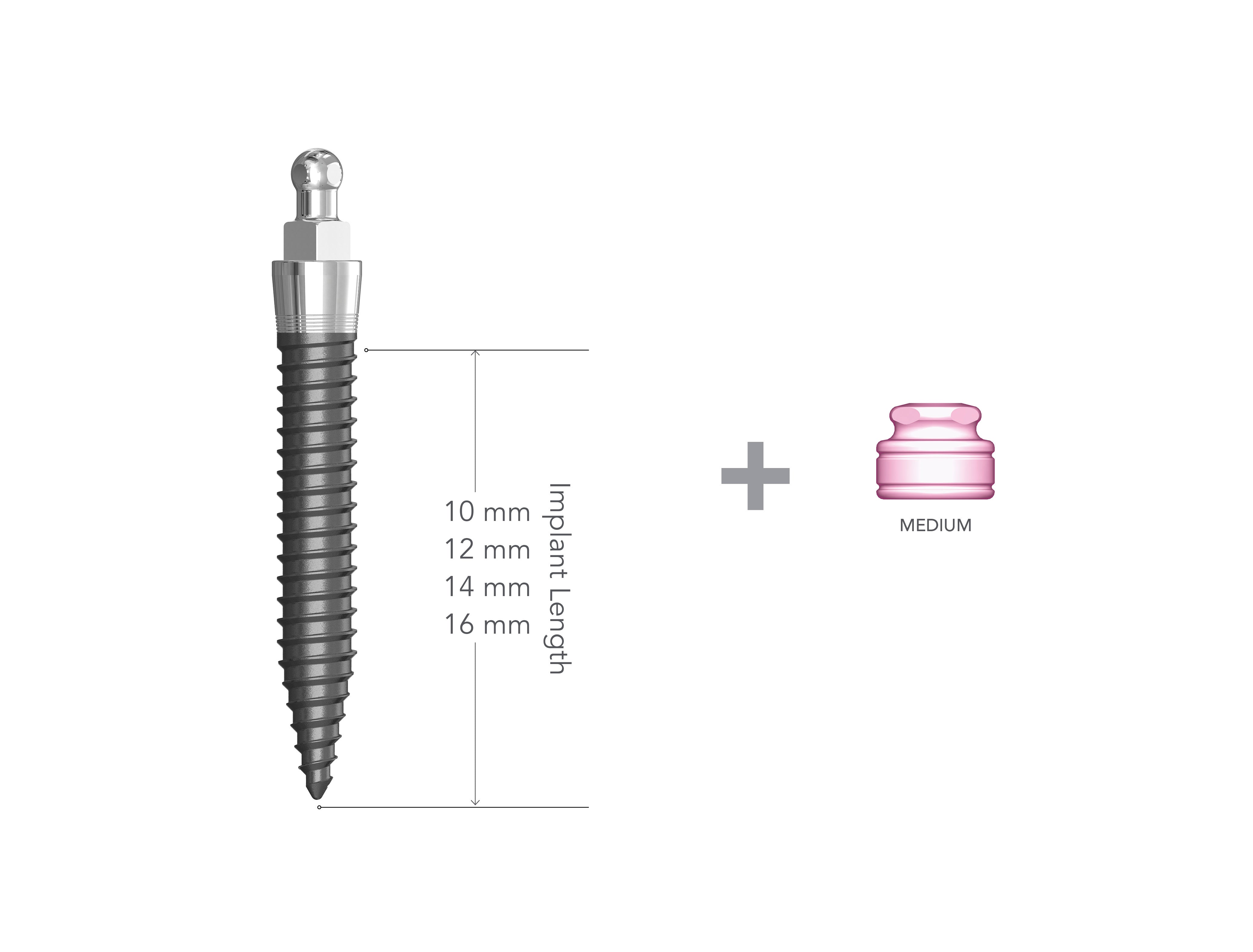 IMTEC 2.75 x 14mm Collared Implant with MH2