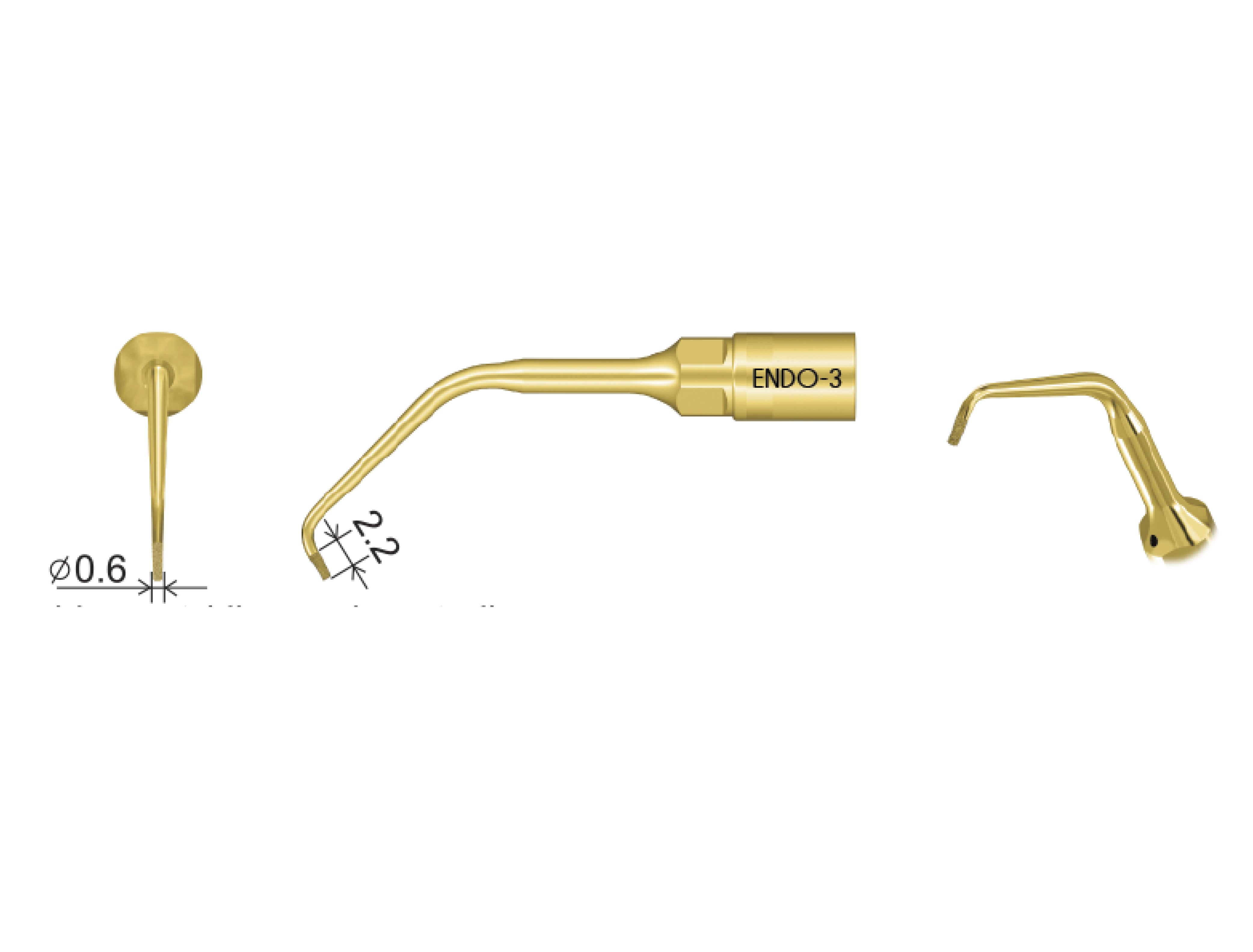 Apical Root Debridgement Diamond Coated (0.6 diameter x 3.5 mm)
